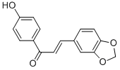 structure of CAS# 19152-39-7, 3-(1,3-Benzodioxol-5-Yl)-1-(4-Hydroxyphenyl)-2-Propen-1-One;3-(1,3-BENZODIOXOL-5-YL)-1-(4-HYDROXYPHENYL)-2-PROPEN-1-ONE;4'-HYDROXY-3,4-METHYLENEDIOXYCHALCONE