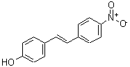 结构式 CAS# 19221-08-0, 4-[(E)-2-(4-硝基苯基)乙烯基]苯酚