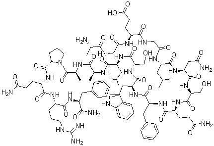 CAS#: 192387-38-5， L-Alanylglycyl-L-alpha-Glutamylglycyl-L-Leucyl-L-Asparaginyl-L-Seryl-L-Glutaminyl-L-Phenylalanyl-L-Tryptophyl-L-Seryl-L-Leucyl-L-Alanyl-L-Alanyl-L-Prolyl-L-Glutaminyl-L-Arginyl-L-Phenylalaninamide