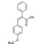 结构式 CAS# 19319-32-5, (2Z)-3-(4-甲氧基苯基)-2-苯基丙烯酸