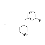 structure of CAS# 193357-21-0, 4-(3-Fluorobenzyl)Piperidinium Chloride;4-(3-Fluorobenzyl)-piperidine hydrochloride;4-[(3-fluorophenyl)methyl]piperidine hydrochloride;MFCD08669673