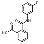 结构式 CAS# 19336-76-6, 2-[(3-氟苯基)氨基甲酰]苯甲酸