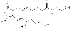 structure of CAS# 194935-38-1, (5Z,8xi,13E)-11,15-Dihydroxy-N-(2-Hydroxyethyl)-9-Oxoprosta-5,13-Dien-1-Amide;