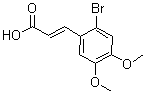 structure of CAS# 195383-80-3, 2-Bromo-4,5-Dimethoxycinnamic Acid;(E)-3-(2-Bromo-4,5-Dimethoxy-Phenyl)Prop-2-Enoate;(E)-3-(2-Bromo-4,5-Dimethoxy-Phenyl)Acrylate;Zinc00153529