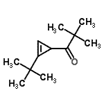 CAS#: 19576-21-7， 2,2-Dimethyl-1-[2-(2-Methyl-2-Propanyl)-2-Cyclopropen-1-Yl]-1-Propanone