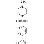 结构式 CAS# 19580-36-0, 4-[(4-甲基-1-哌嗪基)磺酰基]苯甲酸