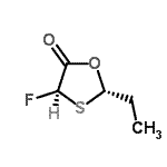 CAS#: 195886-10-3， (2S,4R)-2-Ethyl-4-Fluoro-1,3-Oxathiolan-5-One