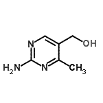 structure of CAS# 19594-44-6, (2-Amino-4-Methyl-5-Pyrimidinyl)Methanol;(2-amino-4-methylpyrimidin-5-yl)methan-1-ol;(2-Amino-4-methylpyrimidin-5-yl)methanol;MFCD09414733