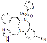 CAS#: 195987-41-8， (3R)-1-(3H-Imidazol-4-Ylmethyl)-3-(Phenylmethyl)-4-Thiophen-2-Ylsulfonyl-3,5-Dihydro-2H-1,4-Benzodiazepine-7-Carbonitrile