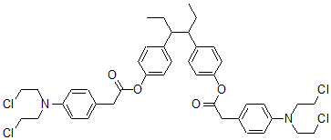 CAS#: 19659-38-2， Hexane-3,4-diyldibenzene-4,1-diyl bis({4-[bis(2-chloroethyl)amino]phenyl}acetate)