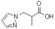 结构式 CAS# 197094-12-5, 2-甲基-3-(1H-吡唑-1-基)丙酸
