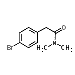 structure of CAS# 19715-80-1, 2-(4-Bromophenyl)-N,N-Dimethylacetamide;2-(4-Bromophenyl)-N,N-dimethylacetamide;benzeneacetamide, 4-bromo-N,N-dimethyl-;MFCD02860725