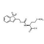 structure of CAS# 197245-29-7, N-{[(1,1-Dioxido-1-Benzothiophen-2-Yl)Methoxy]Carbonyl}-L-Methionine;(2S)-2-{[<wbr>(1,1-diox<wbr>obenzo[d]<wbr>thiol-2-y<wbr>l)methoxy<wbr>]carbonyl<wbr>amino}-4-<wbr>methylthi<wbr>obutanoic<wbr> acid;Bsmoc-Met-OH;N-(Benzo[b]thiophenesulfone-2-methoxycarbonyl)-L-methionine