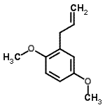 structure of CAS# 19754-22-4, 2-Allyl-1,4-Dimethoxybenzene;1,4-dimethoxy-2-(prop-2-en-1-yl)benzene;1,4-Dimethoxy-2-propenylbenzene;2-Allyl-1,4-dimethoxybenzene