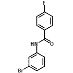 structure of CAS# 1978-81-0, N-(3-Bromophenyl)-4-Fluorobenzamide;benzamide, N-(3-bromophenyl)-4-fluoro-;N-(3-bromophenyl)-4-fluorobenzamide;N-(3-Bromo-phenyl)-4-fluoro-benzamide