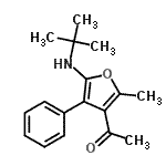 CAS#: 197857-42-4， 1-{2-Methyl-5-[(2-Methyl-2-Propanyl)Amino]-4-Phenyl-3-Furyl}Ethanone