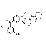 CAS#: 198625-33-1， 6-(2,5-Dimethylbenzoyl)-3-Hydroxy-2-(3-Hydroxy-2-Quinolyl)Inden-1-One
