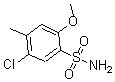 structure of CAS# 199590-75-5, 5-Chloro-2-Methoxy-4-Methyl-Benzenesulfonamide;5-CHLORO-2-METHOXY-4-METHYLBENZENESULFONAMIDE