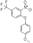 结构式 CAS# 1996-69-6, 1-(4-甲氧基苯氧基)-2-硝基-4-(三氟甲基)-苯