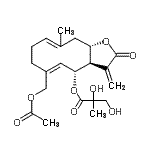 CAS#: 20055-57-6， [(3aR,4R,5Z,9E,11aS)-6-(Acetoxymethyl)-10-Methyl-3-Methylene-2-Oxo-3A,4,7,8,11,11A-Hexahydrocyclodeca[b]Furan-4-Yl] 2,3-Dihydroxy-2-Methyl-Propanoate