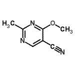 structure of CAS# 2006-00-0, 4-Methoxy-2-Methyl-5-Pyrimidinecarbonitrile;4-methoxy-2-methylpyrimidine-5-carbonitrile