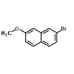 structure of CAS# 200875-36-1, 2-Bromo-7-Methoxynaphthalene;2-bromo-7-methoxynaphthalene;NAPHTHALENE, 2-BROMO-7-METHOXY- (9CI)