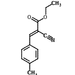 structure of CAS# 2017-88-1, Ethyl (2E)-2-Cyano-3-(4-Methylphenyl)Acrylate;(E)-Ethyl 2-cyano-3-(4-methylphenyl)acrylate;Ethyl (2E)-2-cyano-3-(4-methylphenyl)-2-propenoate #;Ethyl (2E)-2-cyano-3-(4-methylphenyl)prop-2-enoate