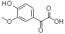 结构式 CAS# 2021-40-1, 2-(4-羟基-3-甲氧基苯基)-2-氧代乙酸