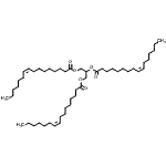structure of CAS# 20246-55-3, 1,2,3-Propanetriyl (9Z,9'Z,9''Z)Tris(-9-Hexadecenoate);1,2,3-tri-(9Z-hexadecenoyl)-sn-glycerol;1,2,3-TRI[CIS-9-HEXADECENOYL]GLYCEROL;Glyceryl tripalmitoleate