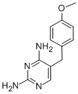 structure of CAS# 20285-70-5, 2,4-Diamino-5-(4-Methoxybenzyl)Pyrimidine;[2-Amino-5-(4-Methoxybenzyl)Pyrimidin-4-Yl]Amine;Oprea1_247160;2,4-Diamino-5-(4-Methoxybenzyl)Pyrimidine