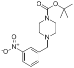 structure of CAS# 203047-33-0, 4-[(3-Nitrophenyl)Methyl]-1-Piperazinecarboxylic Acid 1,1-Dimethylethyl Ester;TERT-BUTYL 4-(3-NITROBENZYL)TETRAHYDRO-1(2H)-PYRAZINECARBOXYLATE;TERT-BUTYL 4-(3-NITROBENZYL)PIPERAZINE-1-CARBOXYLATE;4-(3-Nitrobenzyl)Piperazine, N1-BOC Protected 97%