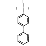 structure of CAS# 203065-88-7, 2-[4-(Trifluoromethyl)Phenyl]Pyridine;2-[4-(Trifluoromethyl)phenyl]pyridine;4-trifluoromethylphenylpyridine;4-trifluoromethylphenyl-pyridine