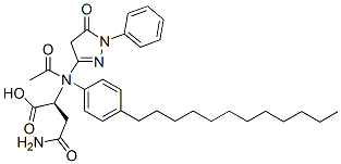 CAS#: 20318-58-5， N2-Acetyl-N2-(4-Dodecylphenyl)-N-(4,5-Dihydro-5-Oxo-1-Phenyl-1H-Pyrazol-3-Yl)-L-Asparagine