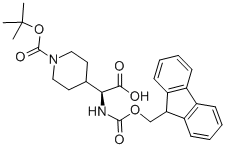 CAS#: 204058-24-2， (alphaS)-1-[(1,1-Dimethylethoxy)Carbonyl]-alpha-[[(9H-Fluoren-9-Ylmethoxy)Carbonyl]Amino]-4-PiperidineAcetic Acid