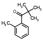结构式 CAS# 2041-37-4, 2,2-二甲基-1-(2-甲基苯基)-1-丙酮