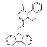 结构式 CAS# 204317-99-7, (1S)-2-[(9H-芴-9-基甲氧基)羰基]-1,2,3,4-四氢-1-异喹啉羧酸