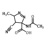 CAS#: 204767-46-4， 3-Acetamido-4-Cyano-5-Methyl-4,5-Dihydro-3H-Pyrazole-3-Carboxylic Acid
