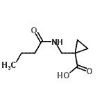 CAS#: 205173-57-5， 1-[(Butyrylamino)Methyl]Cyclopropanecarboxylic Acid