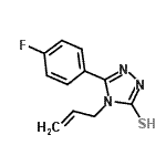 structure of CAS# 205806-31-1, 4-Allyl-5-(4-Fluorophenyl)-4H-1,2,4-Triazole-3-Thiol;1,2,4-triazole-3-thiol;4-Allyl-5-(4-fluorophenyl)-4H-;4-Allyl-5-(4-fluoro-phenyl)-4H-[1,2,4]triazole-3-thiol