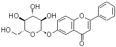 CAS 登录号：20594-05-2， 2-苯基-6-[(2S,3R,4S,5S,6R)-3,4,5-三羟基-6-(羟基甲基)四氢吡喃-2-基]氧基-苯并吡喃-4-酮