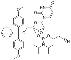 CAS#: 206055-76-7， 5-O-DMTr-2-O,4-C-methyleneuridine 3-CE-phosphoramidite
