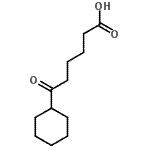 structure of CAS# 20606-25-1, 6-Cyclohexyl-6-Oxohexanoic Acid;6-Cyclohexyl-6-oxohexanoic acid;Cyclohexanehexanoic acid, ε-oxo-