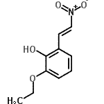 structure of CAS# 206559-62-8, 2-Ethoxy-6-[(E)-2-Nitrovinyl]Phenol;(E)-2-ethoxy-6-(2-nitrovinyl)phenol;2-ethoxy-6-(2-nitrovinyl)phenol;3-Ethoxy-2-hydroxy-¦Â-nitrostyrene