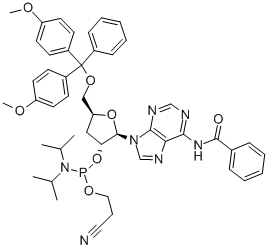 CAS#: 207347-42-0， N-Benzoyl-5'-O-[Bis(4-Methoxyphenyl)Phenylmethyl]-3'-Deoxy-Adenosine 2'-[2-Cyanoethylbis(1-Methylethyl)Phosphoramidite]