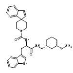 CAS#: 208706-12-1， N-[(2R)-1-({[(1R,3S)-3-(Aminomethyl)Cyclohexyl]Methyl}Amino)-3-(1H-Indol-3-Yl)-1-Oxo-2-Propanyl]-1'H-Spiro[Indene-1,4'-Piperidine]-1'-Carboxamide