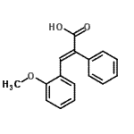 结构式 CAS# 20890-72-6, (2E)-3-(2-甲氧基苯基)-2-苯基丙烯酸