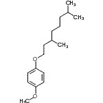 structure of CAS# 209347-80-8, 1-[(3,7-Dimethyloctyl)Oxy]-4-Methoxybenzene;1-[(3,7-dimethyloctyl)oxy]-4-methoxybenzene;1-Methoxy-4-[3′,7′-(dimethyloctyl)oxy]benzene;554871_ALDRICH