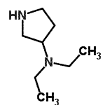 structure of CAS# 20984-82-1, N,N-Diethyl-3-Pyrrolidinamine;3-(Diethylamino)pyrrolidine;3-Diethylaminopyrrolidine;MFCD02184351