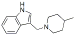 structure of CAS# 21000-95-3, 3-[(4-Methylpiperidino)Methyl]-1H-Indole;3-[(4-Methyl-1-Piperidyl)Methyl]-1H-Indole;3-[(4-Methyl-1-Piperidinyl)Methyl]-1H-Indole;3-((4-Methylpiperidino)Methyl)Indole
