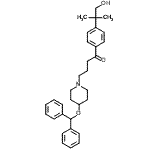 结构式 CAS# 210686-41-2, 4-[4-(二苯基甲氧基)-1-哌啶基]-1-[4-(1-羟基-2-甲基-2-丙基)苯基]-1-丁酮
